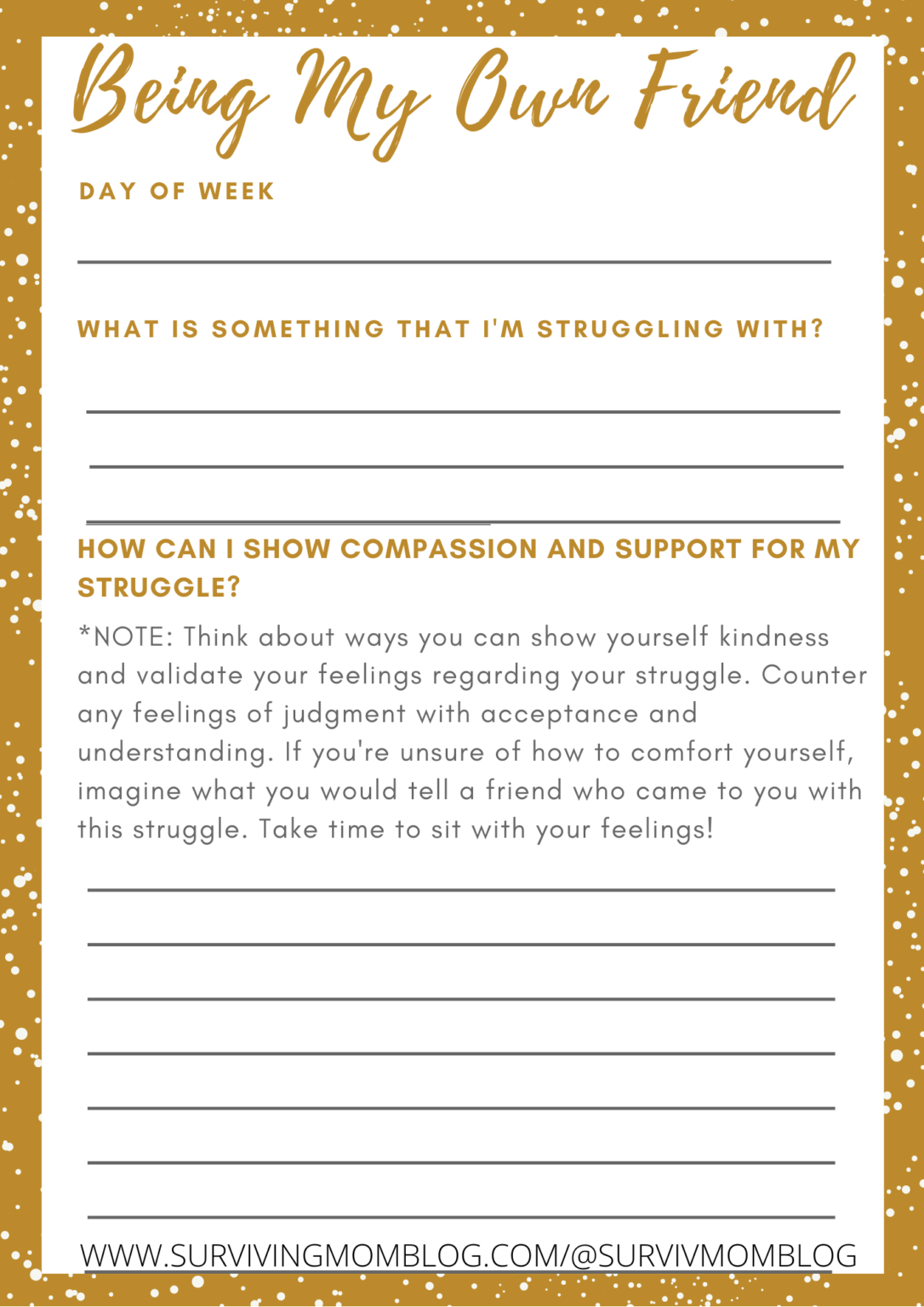 Self Love Workbook Printables: Support & Maintain your Self-Love Journey